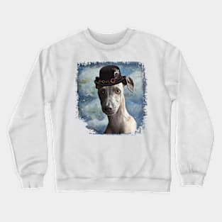 Steampunk Greyhound Puppy Crewneck Sweatshirt